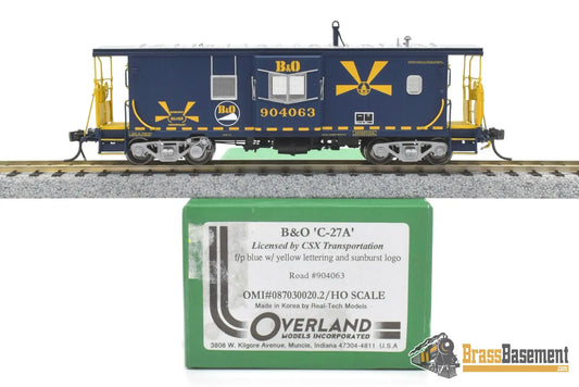 Ho Brass - Omi 087030020.2 Baltimore & Ohio B&O C - 27A Bay - Window Caboose #904063 Sunburst