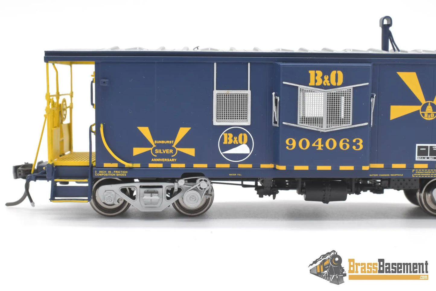 Ho Brass - Omi 087030020.2 Baltimore & Ohio B&O C - 27A Bay - Window Caboose #904063 Sunburst