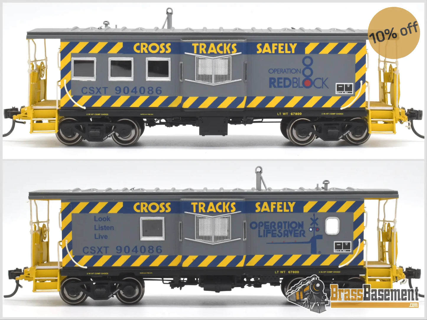 Ho Brass - Omi 087030021.3 Csx C-27A Caboose Operation Lifesaver Red Block