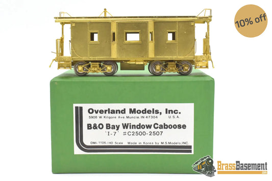 Ho Brass - Omi 1106 Baltimore & Ohio B&O Bay Window Caboose Unpainted