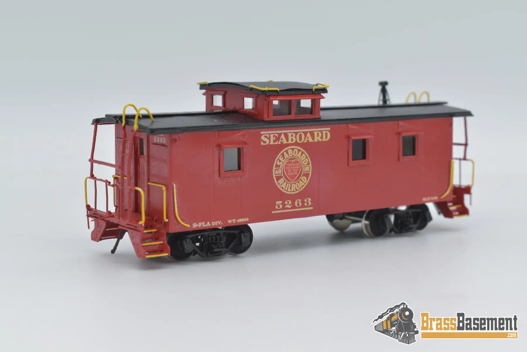 Ho Brass - Omi 1123.1 Seaboard Air Line Sal Plywood Caboose Factory Paint