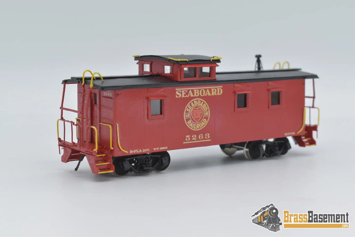 Ho Brass - Omi 1123.1 Seaboard Air Line Sal Plywood Caboose Factory Paint