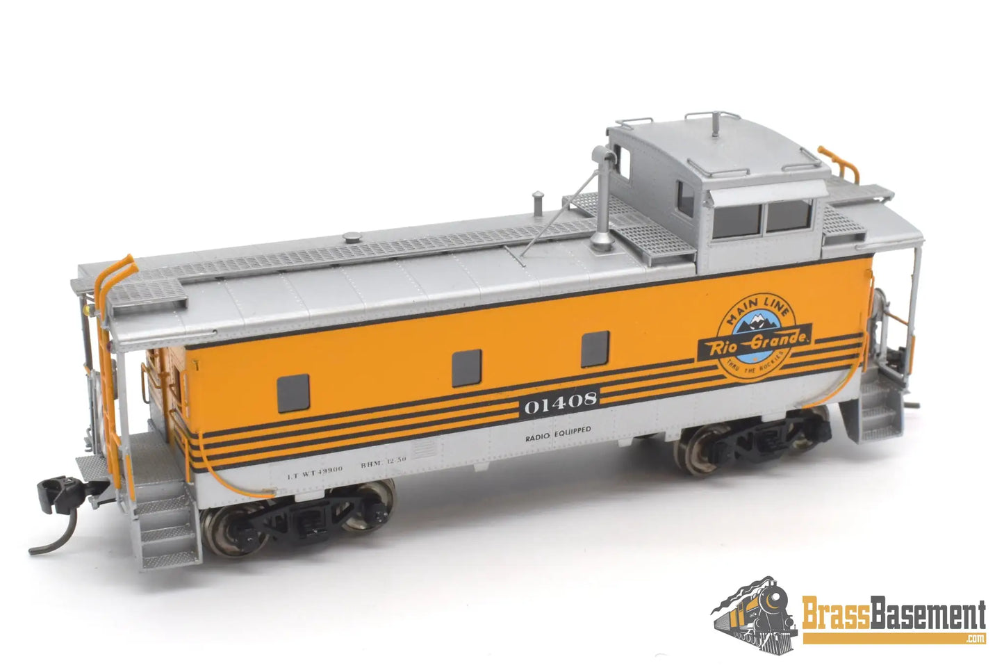Ho Brass - Omi 1127.2 Rio Grande Drgw Steel Riveted Caboose Modernized Sealed Windows 4 Stripe
