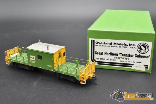 HO Brass – OMI 1130 BN Burlington Northern Transfer Caboose – #11472 – F/P – Mint Caboose