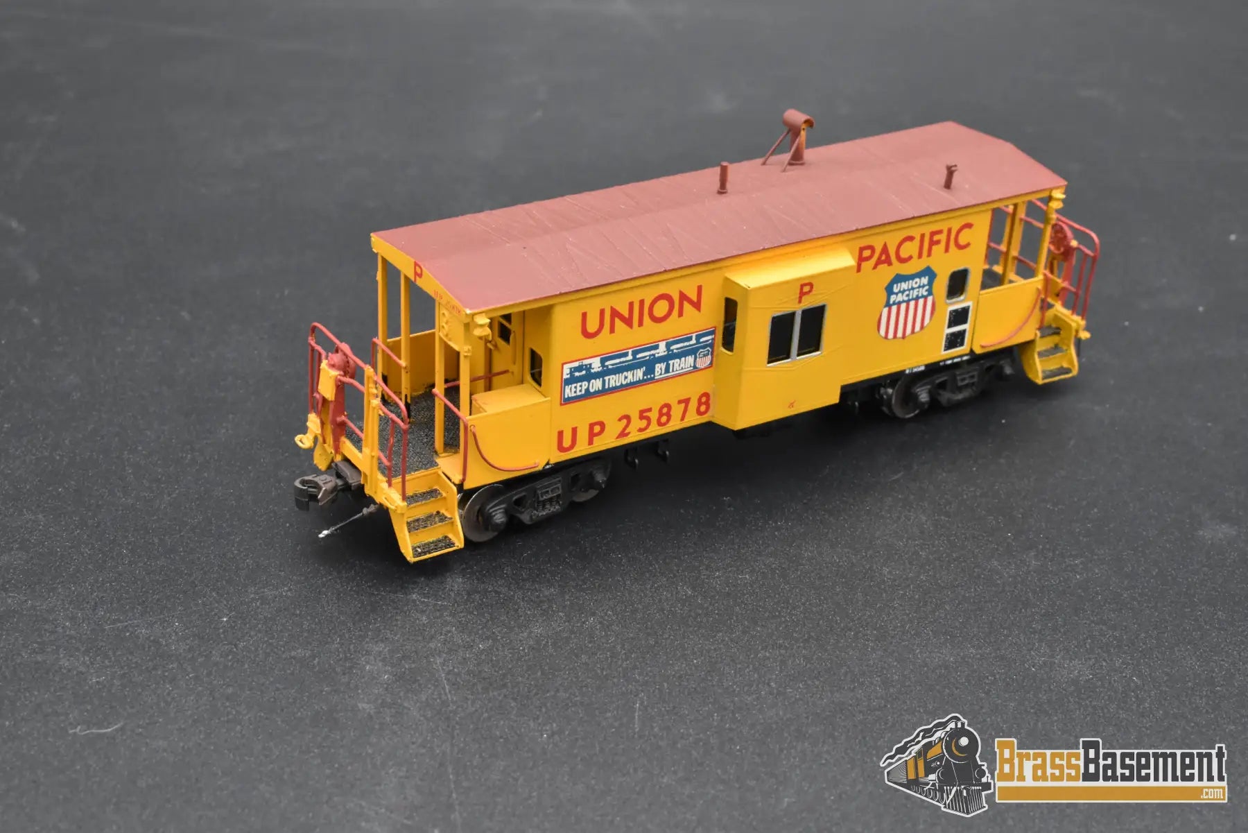 HO Brass – OMI 1133 UP CA-11M Caboose #25878 “I Follow the Leader” – FP – Ajin – Mint Caboose