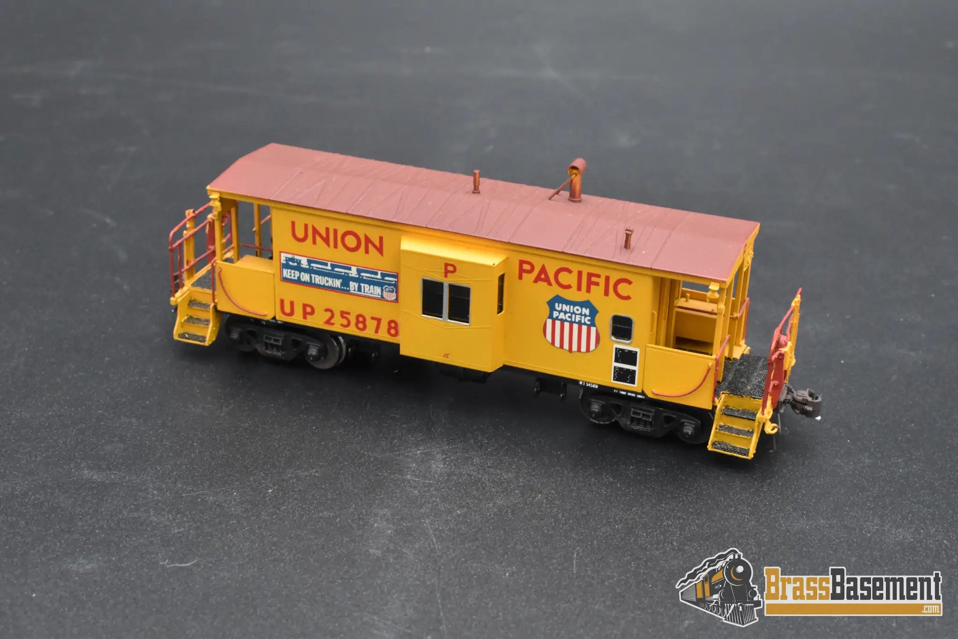 HO Brass – OMI 1133 UP CA-11M Caboose #25878 “I Follow the Leader” – FP – Ajin – Mint Caboose