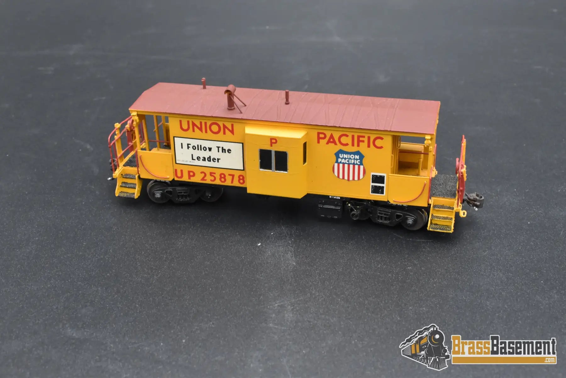 HO Brass – OMI 1133 UP CA-11M Caboose #25878 “I Follow the Leader” – FP – Ajin – Mint Caboose