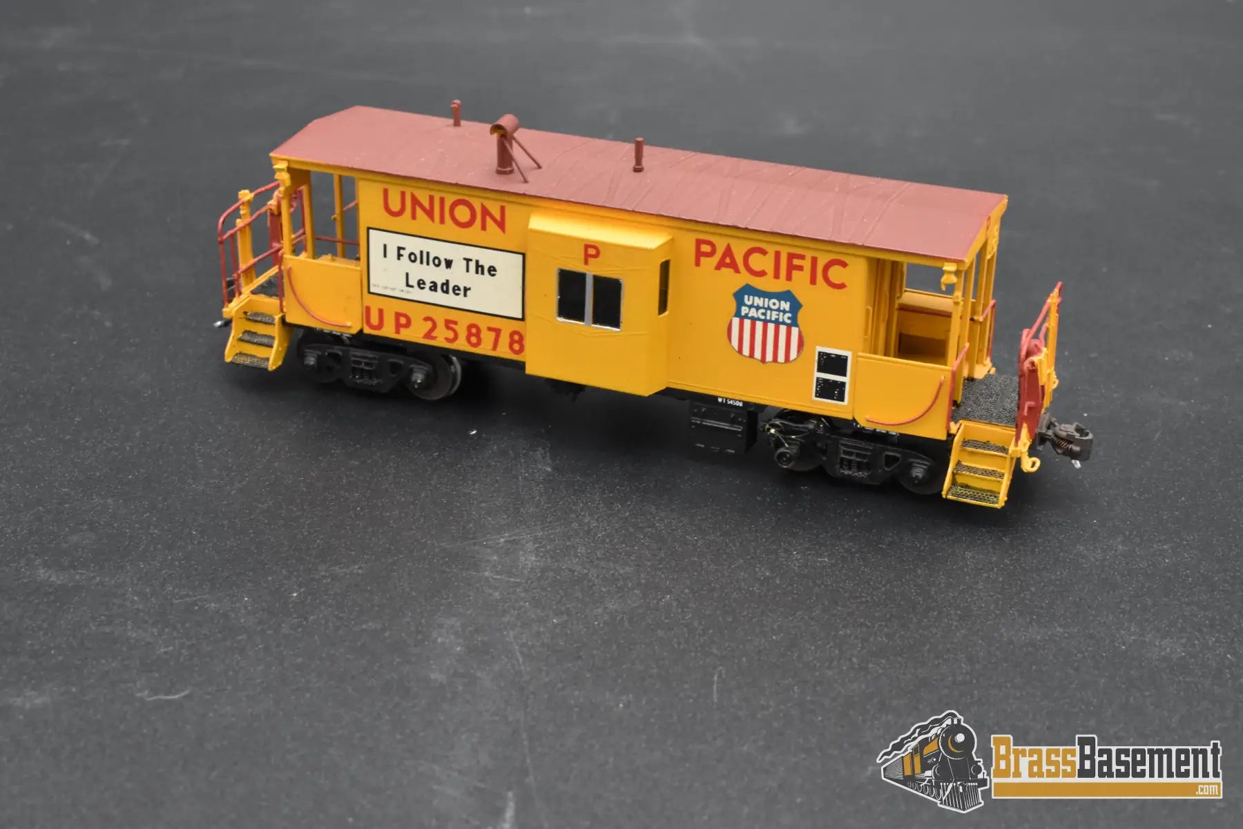 HO Brass – OMI 1133 UP CA-11M Caboose #25878 “I Follow the Leader” – FP – Ajin – Mint Caboose