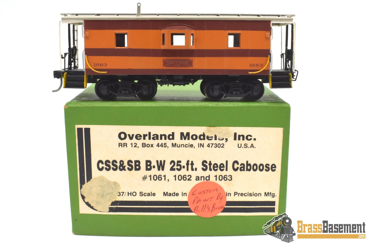 Ho Brass - Omi 1137 South Shore 25Ft Caboose #1063 C/P Caboose