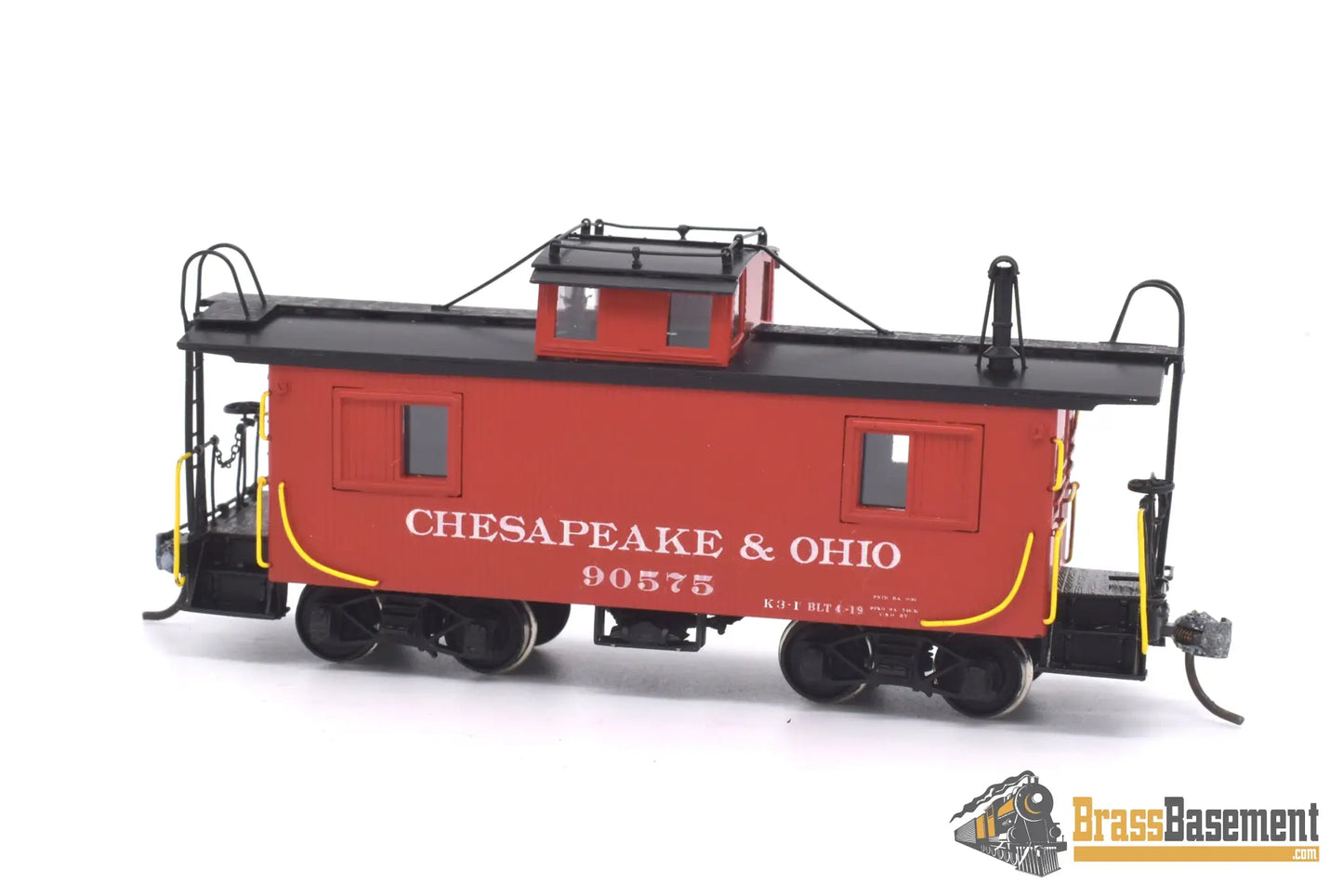 Ho Brass - Omi - 1160 C&O Chesapeake & Ohio Wood Caboose #90575 Pro Paint