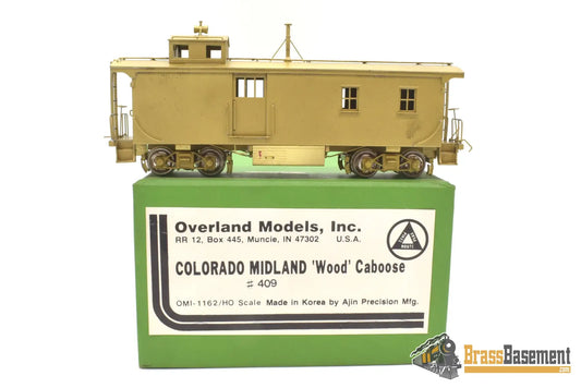 Ho Brass - Omi 1162 Colorado Midland Wood Caboose W/ Side Door Unpainted Mint