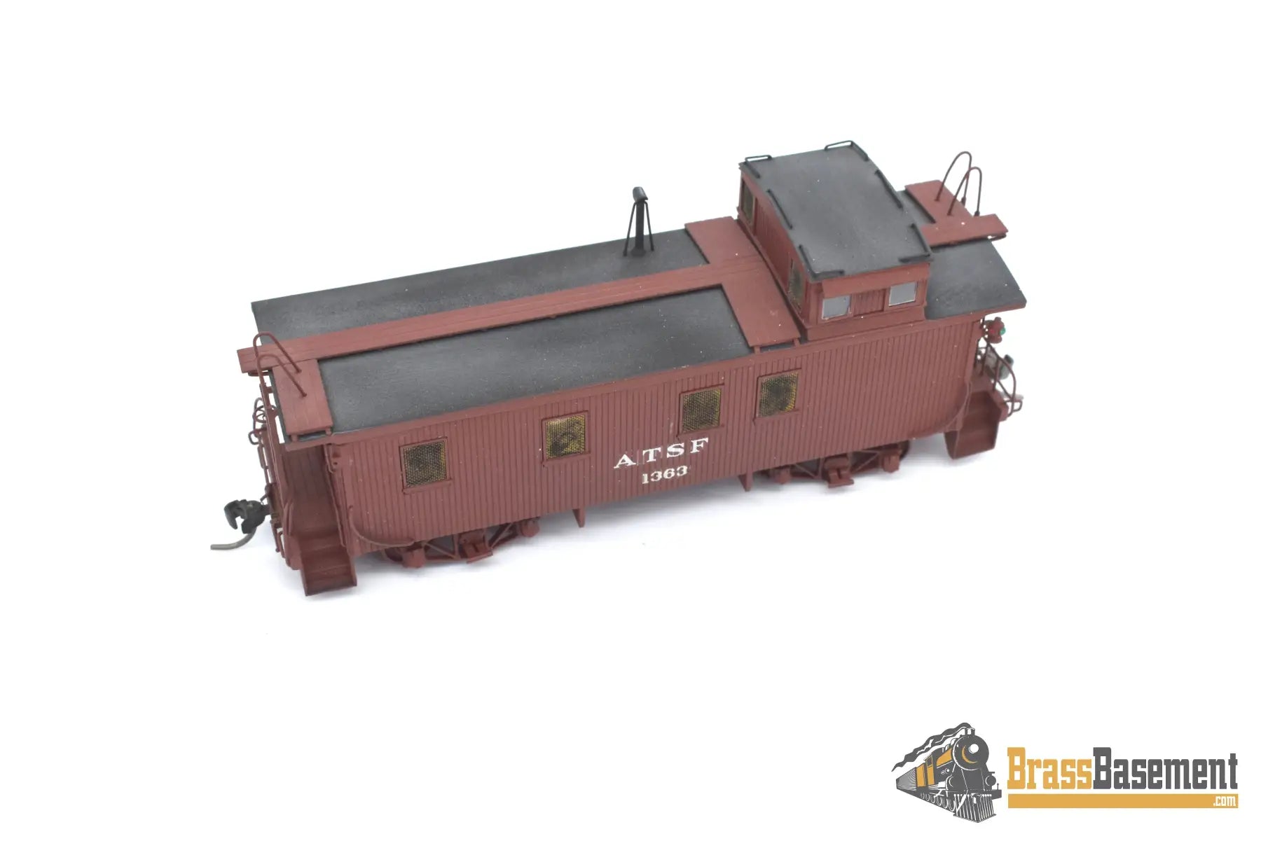 Ho Brass - Omi 1164 Atsf Santa Fe Wood Caboose C/P