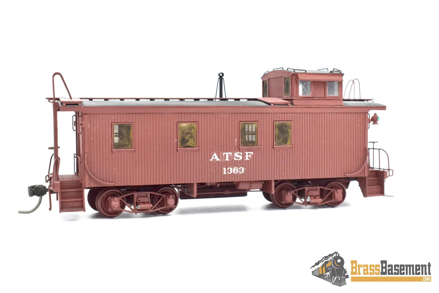 Ho Brass - Omi 1164 Atsf Santa Fe Wood Caboose C/P