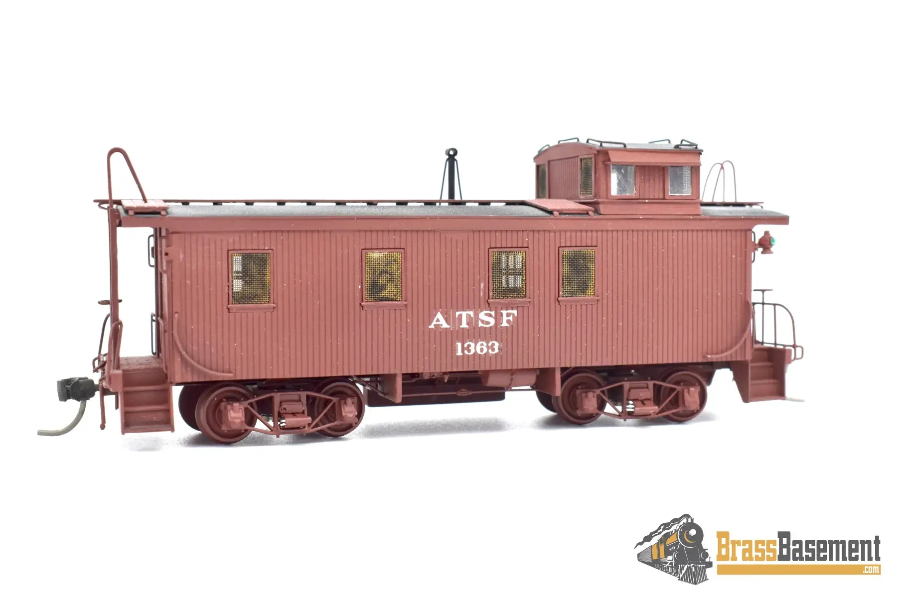 Ho Brass - Omi 1164 Atsf Santa Fe Wood Caboose C/P