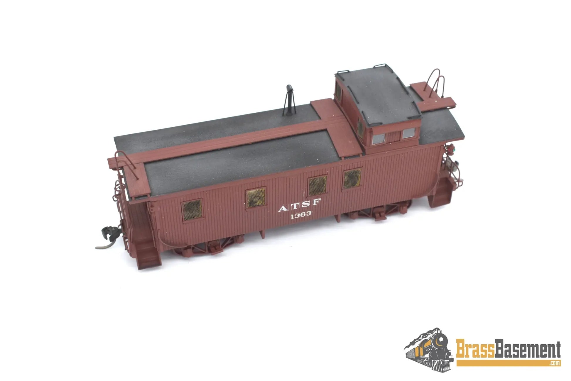Ho Brass - Omi 1164 Atsf Santa Fe Wood Caboose C/P