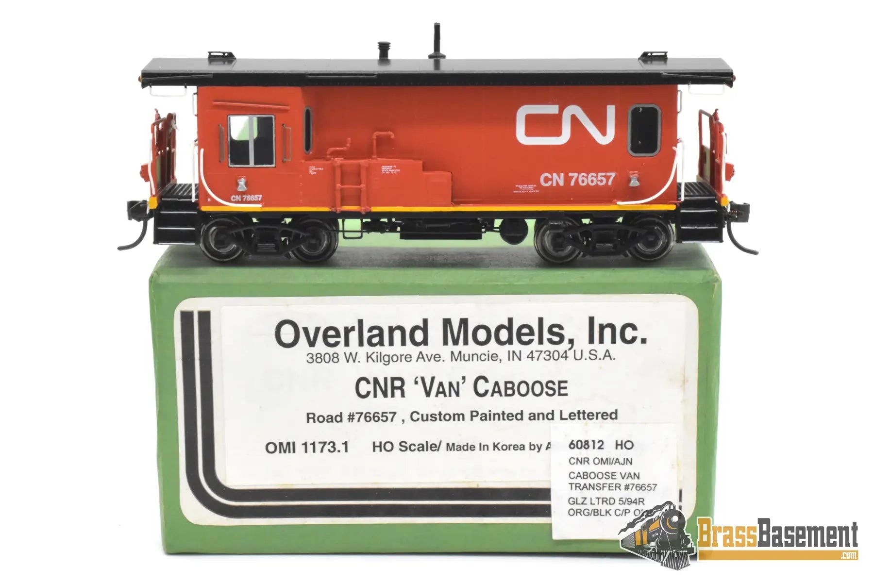 HO Brass - OMI 1173.1 CNR Canadian National Van Caboose #76657 - FP Diesel