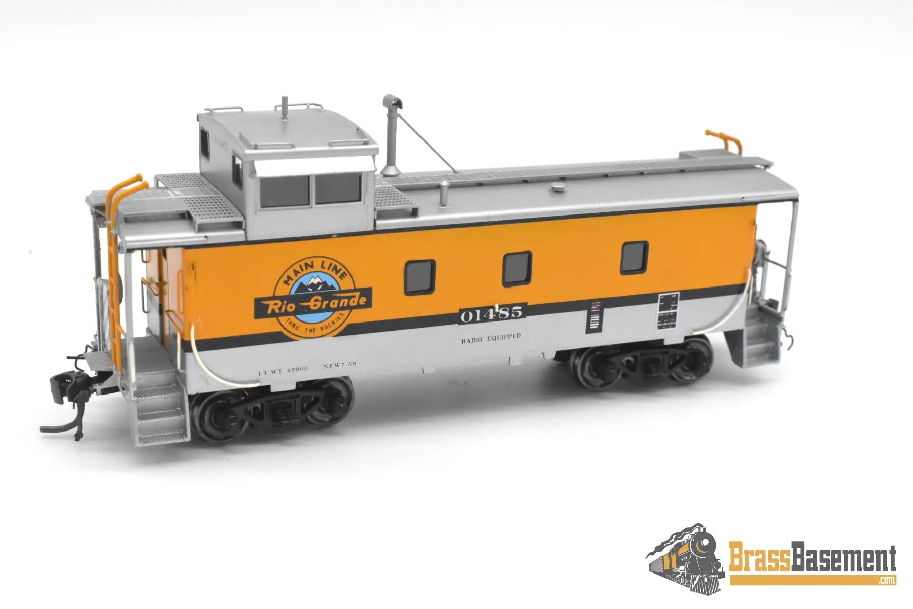 HO Brass - OMI 1184.2 Rio Grande DRGW Steel Welded Caboose Sealed Windows - 1 Stripe Caboose