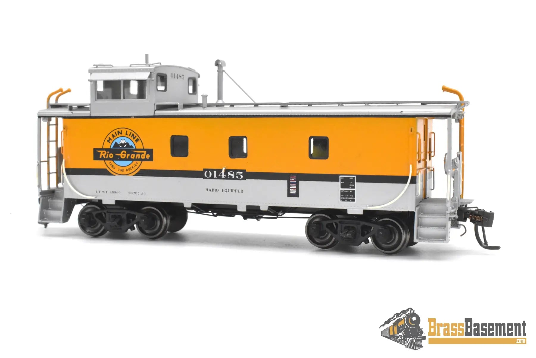 HO Brass - OMI 1184.2 Rio Grande DRGW Steel Welded Caboose Sealed Windows - 1 Stripe Caboose