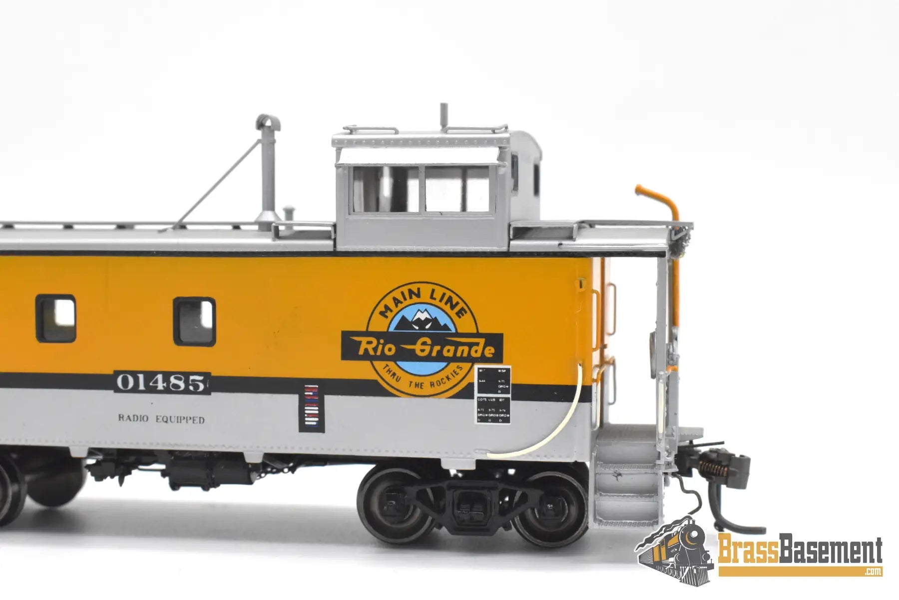 HO Brass - OMI 1184.2 Rio Grande DRGW Steel Welded Caboose Sealed Windows - 1 Stripe Caboose