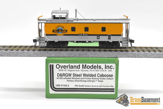 HO Brass - OMI 1184.2 Rio Grande DRGW Steel Welded Caboose Sealed Windows - 1 Stripe Caboose