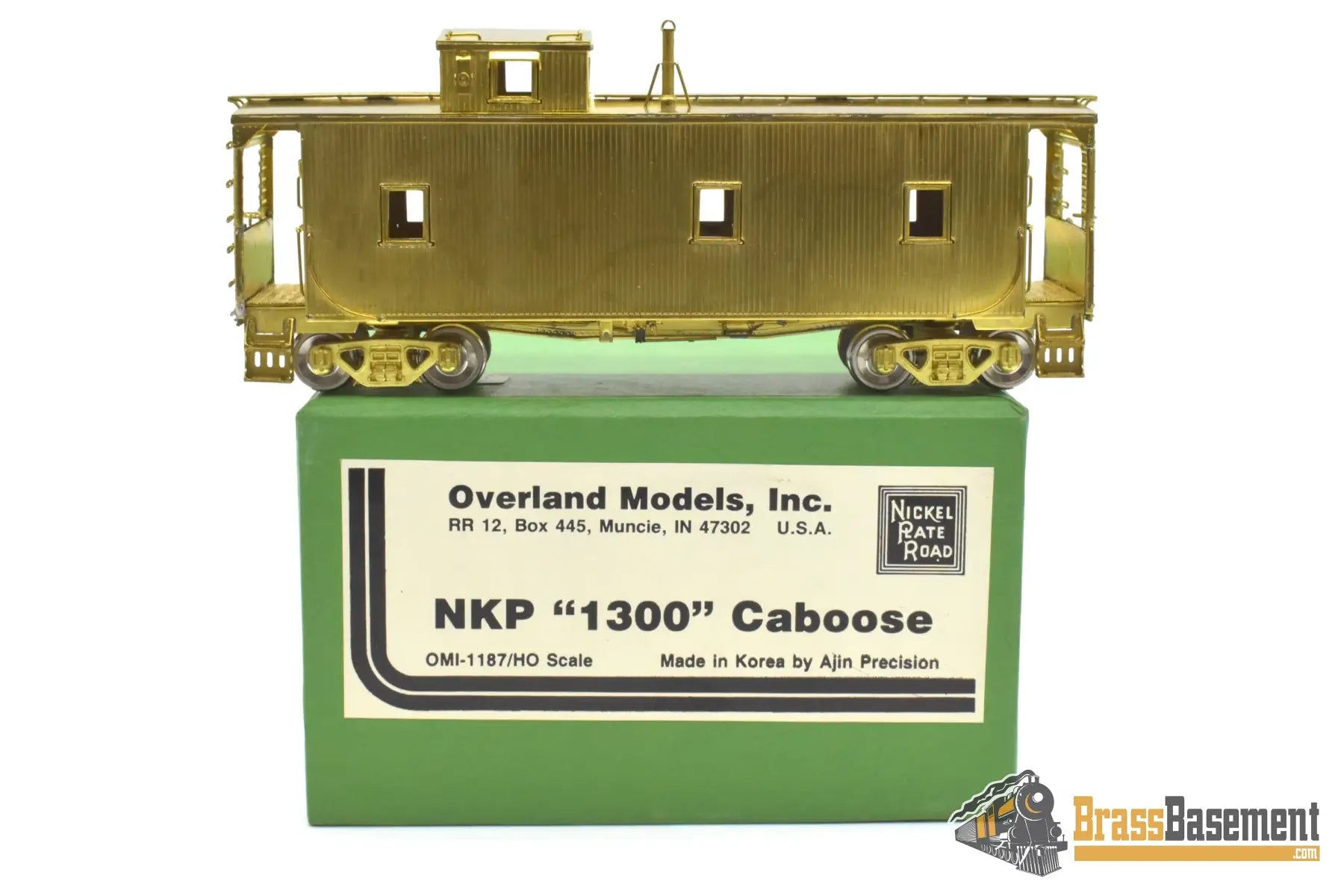 HO Brass - OMI 1187 Nickel Plate NKP 1300 Wood Sided Caboose - Unpainted Freight
