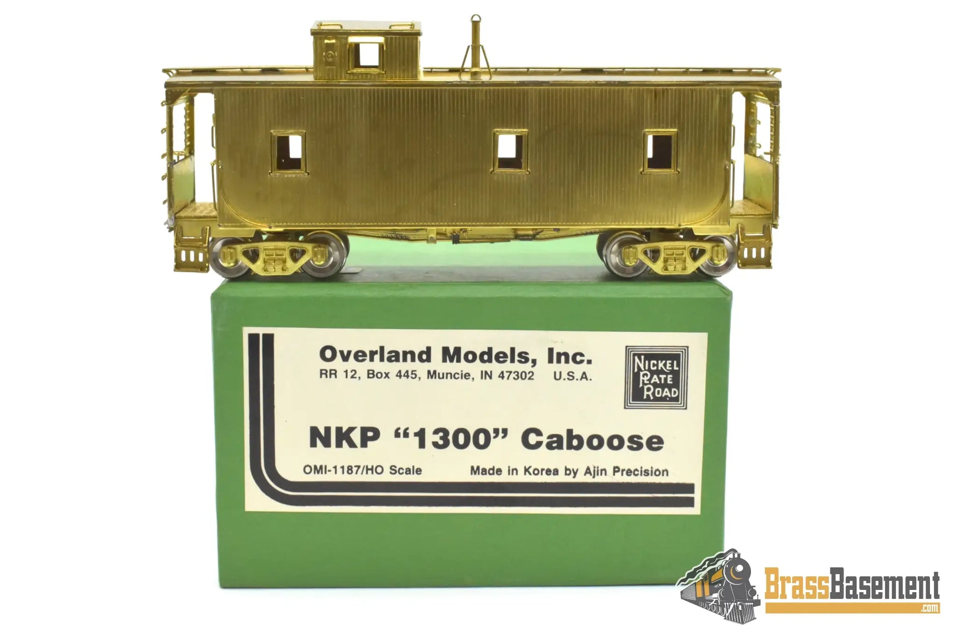 HO Brass - OMI 1187 Nickel Plate NKP 1300 Wood Sided Caboose - Unpainted Freight