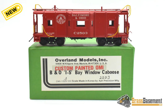 HO Brass - OMI 1225.1 Baltimore & Ohio B&O I-5 Bay-Window Caboose C2503 - C/POMI Caboose