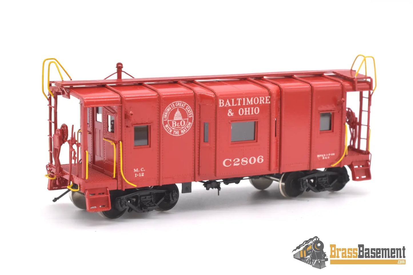 Ho Brass - Omi 1226.1 Baltimore & Ohio B&O I - 12 Bay - Window Caboose C2806 C/Pomi