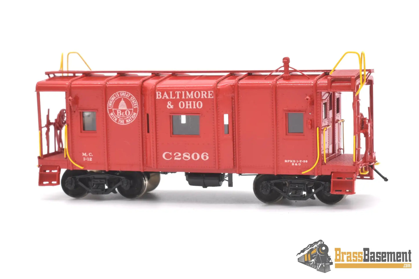 Ho Brass - Omi 1226.1 Baltimore & Ohio B&O I - 12 Bay - Window Caboose C2806 C/Pomi