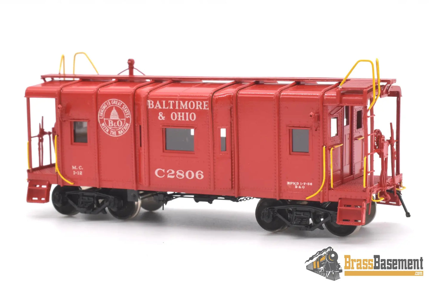 Ho Brass - Omi 1226.1 Baltimore & Ohio B&O I - 12 Bay - Window Caboose C2806 C/Pomi