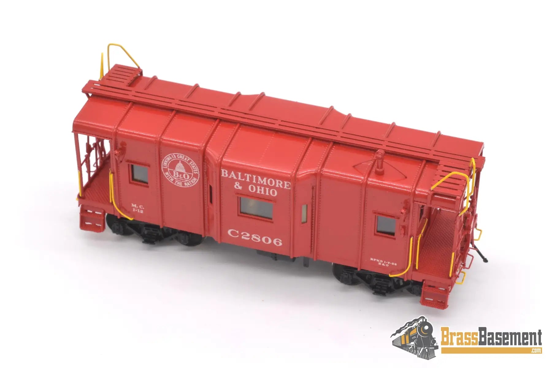 Ho Brass - Omi 1226.1 Baltimore & Ohio B&O I - 12 Bay - Window Caboose C2806 C/Pomi