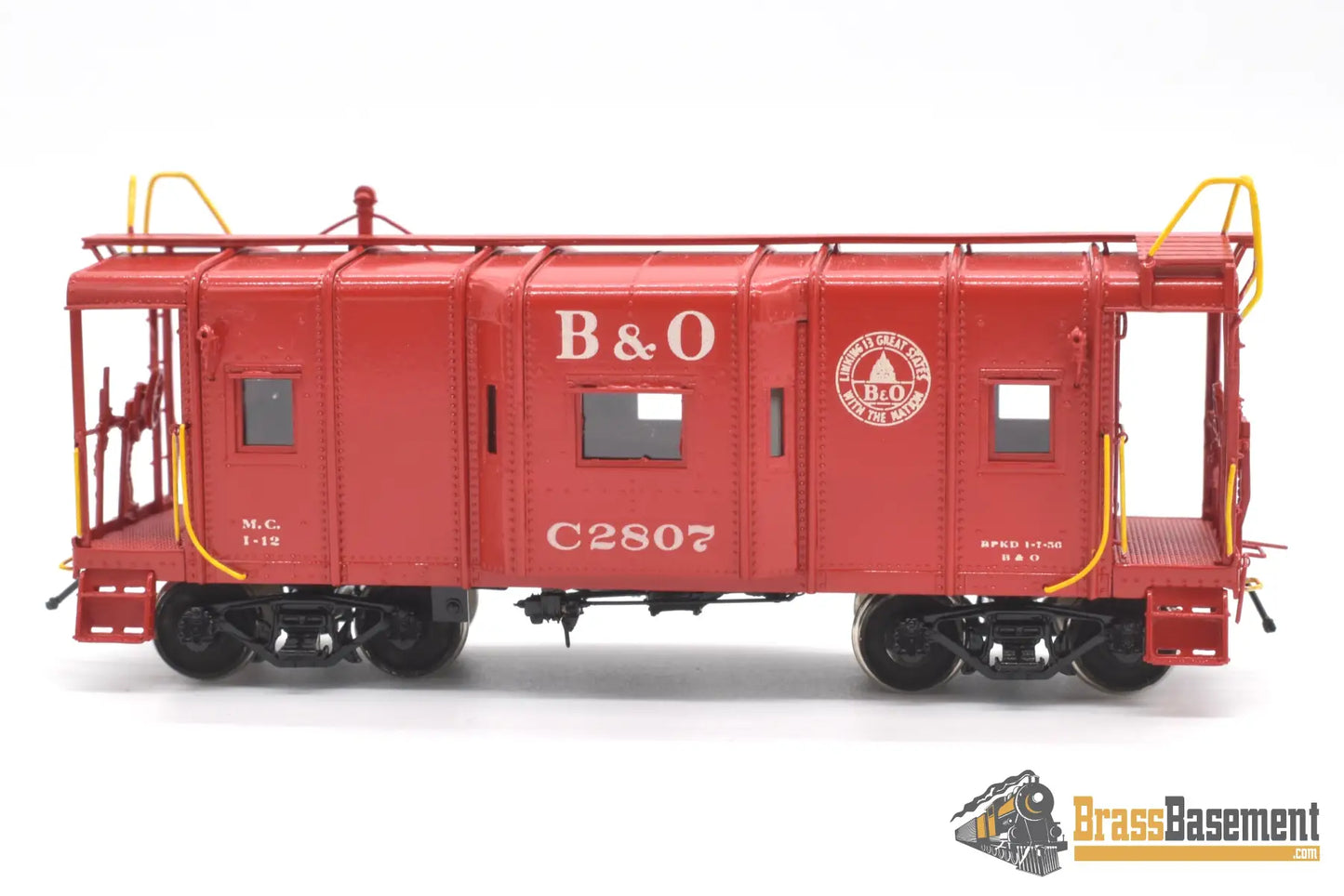 Ho Brass - Omi 1226.2 Baltimore & Ohio B&O I - 12 Bay - Window Caboose C2807 C/Pomi