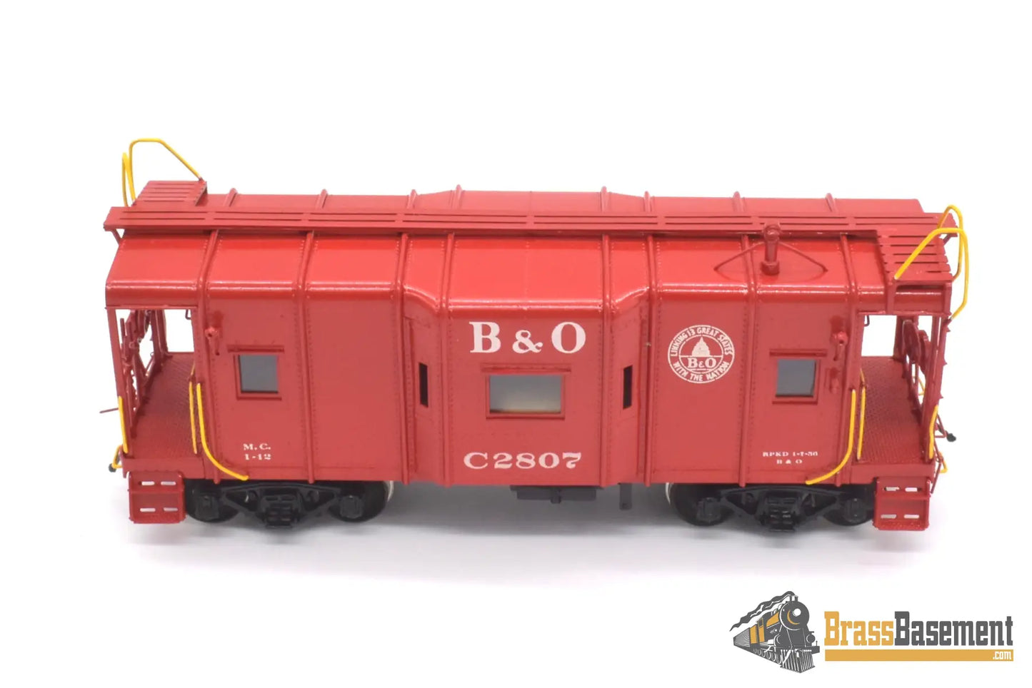 Ho Brass - Omi 1226.2 Baltimore & Ohio B&O I - 12 Bay - Window Caboose C2807 C/Pomi