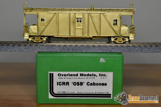 HO Brass OMI 1233 Illinois Central ’OSB’ Outside Braced Wood Caboose Mint Caboose