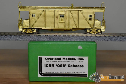 HO Brass OMI 1233 Illinois Central ’OSB’ Outside Braced Wood Caboose Mint Caboose