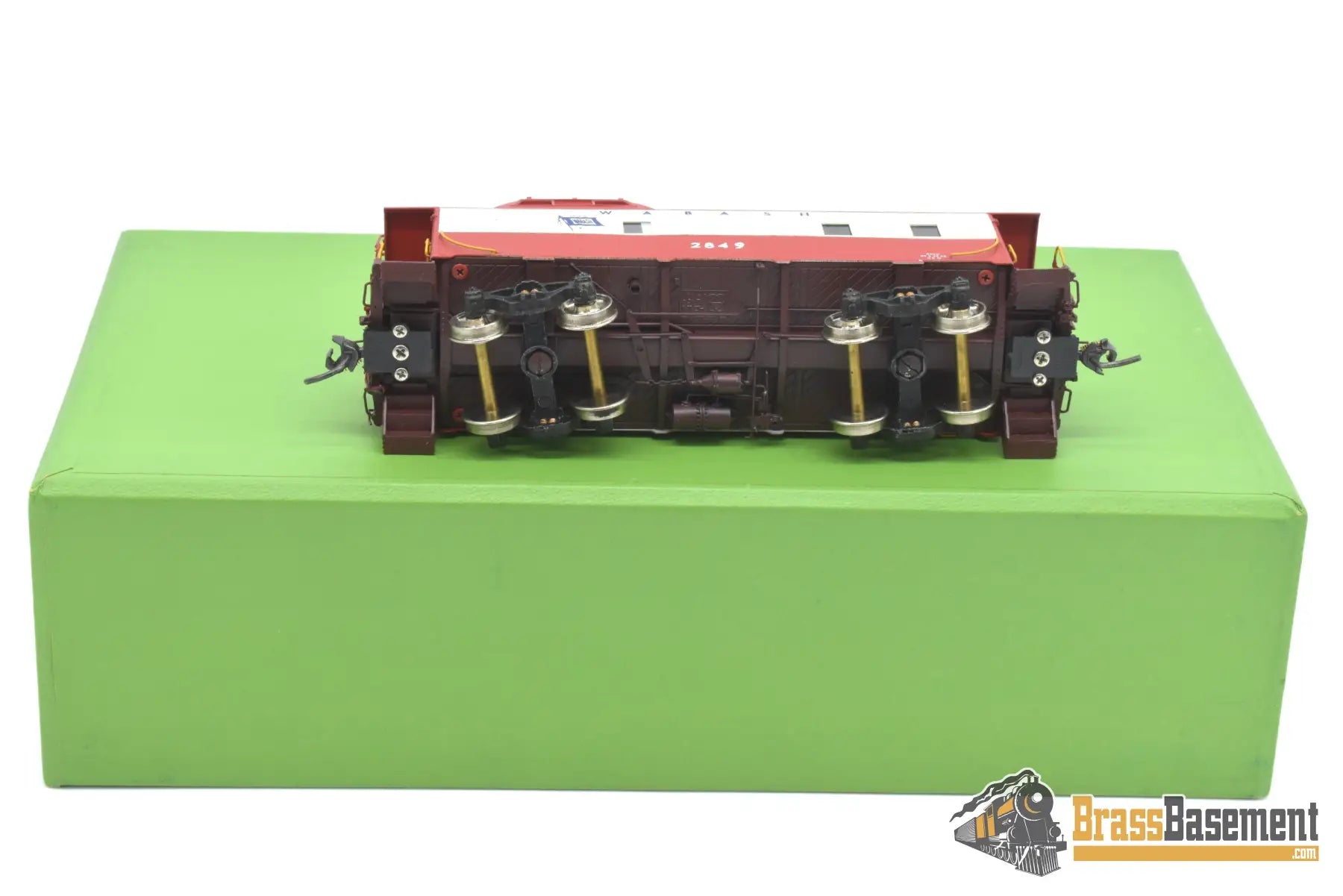 Ho Brass - Omi 1242 Wabash Streamlined Caboose #2849 Custom Painted Red/White/Blue Freight
