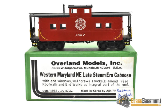 HO Brass - OMI 1263 Western Maryland WM Steel NE Late Steam Era Caboose #1827 - Custom Paint Caboose