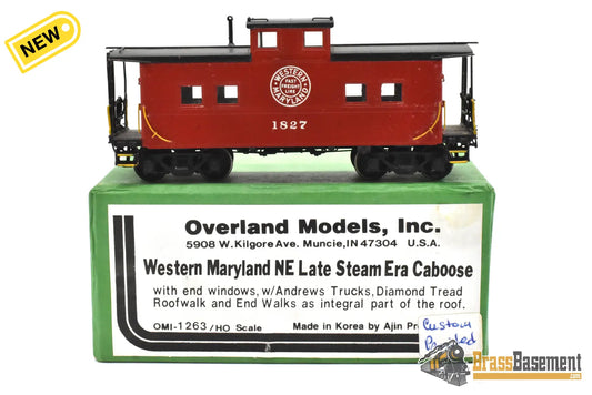 HO Brass - OMI 1263 Western Maryland WM Steel NE Late Steam Era Caboose #1827 - Custom Paint Caboose