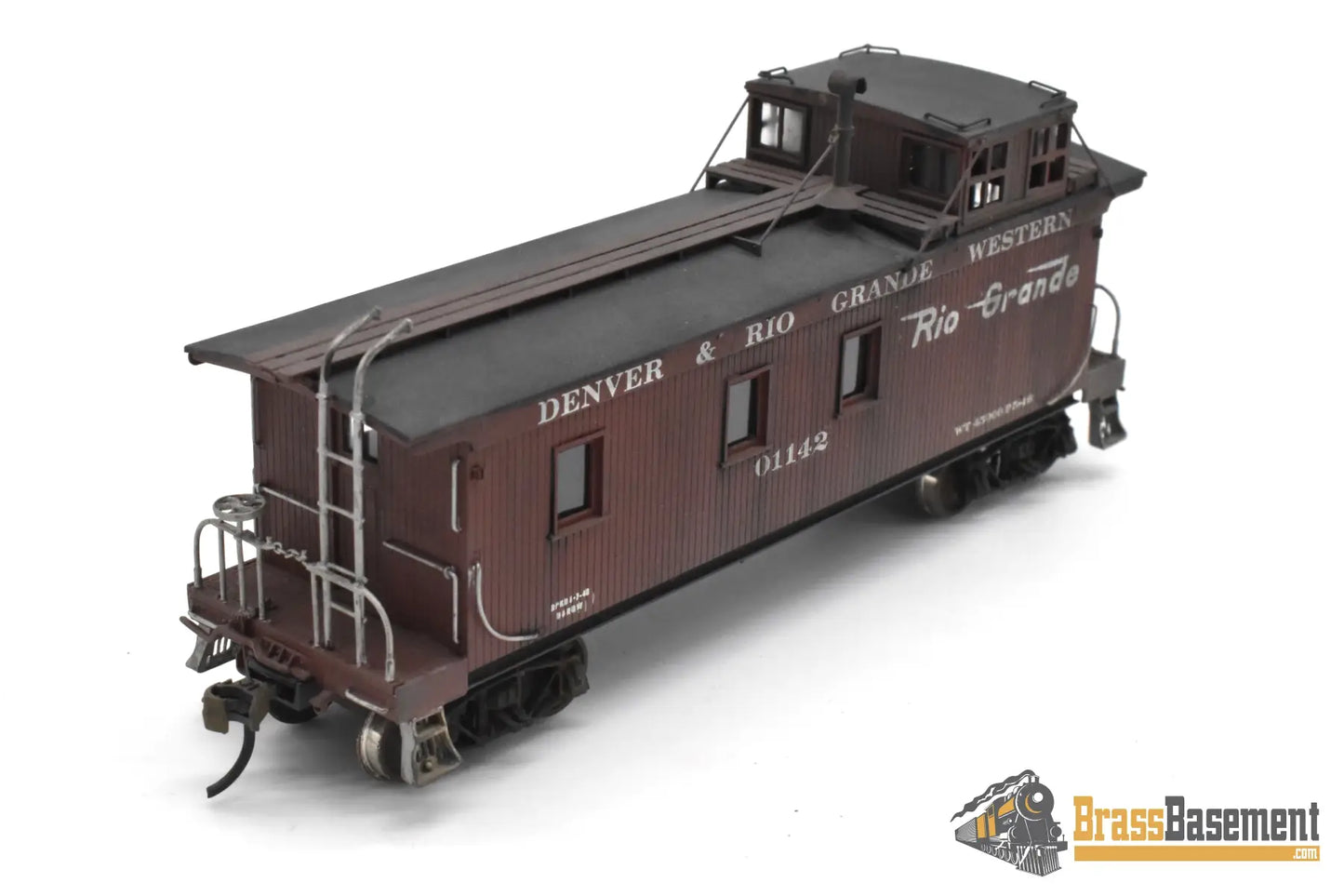 HO Brass - OMI 1298 Rio Grande DRGW Wood Caboose with A-B Brakes - Spoelma Paint & Weathering Caboose