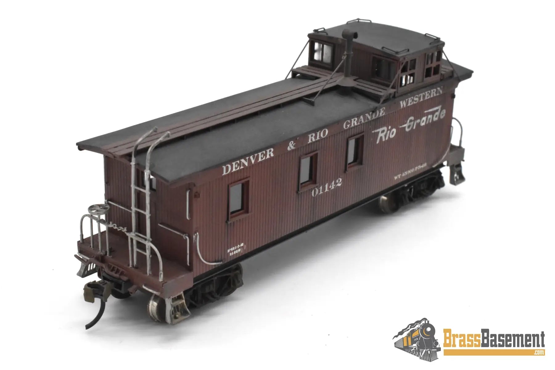 HO Brass - OMI 1298 Rio Grande DRGW Wood Caboose with A-B Brakes - Spoelma Paint & Weathering Caboose