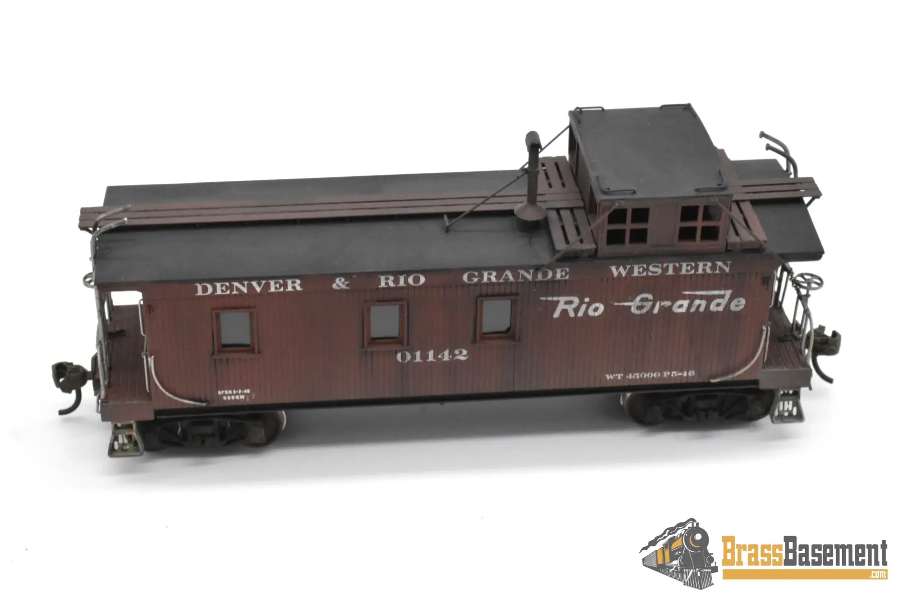 HO Brass - OMI 1298 Rio Grande DRGW Wood Caboose with A-B Brakes - Spoelma Paint & Weathering Caboose