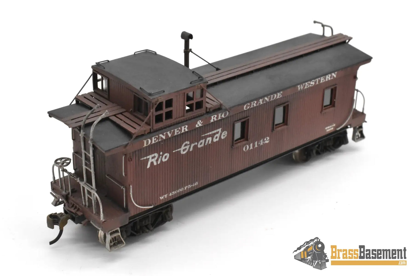 HO Brass - OMI 1298 Rio Grande DRGW Wood Caboose with A-B Brakes - Spoelma Paint & Weathering Caboose