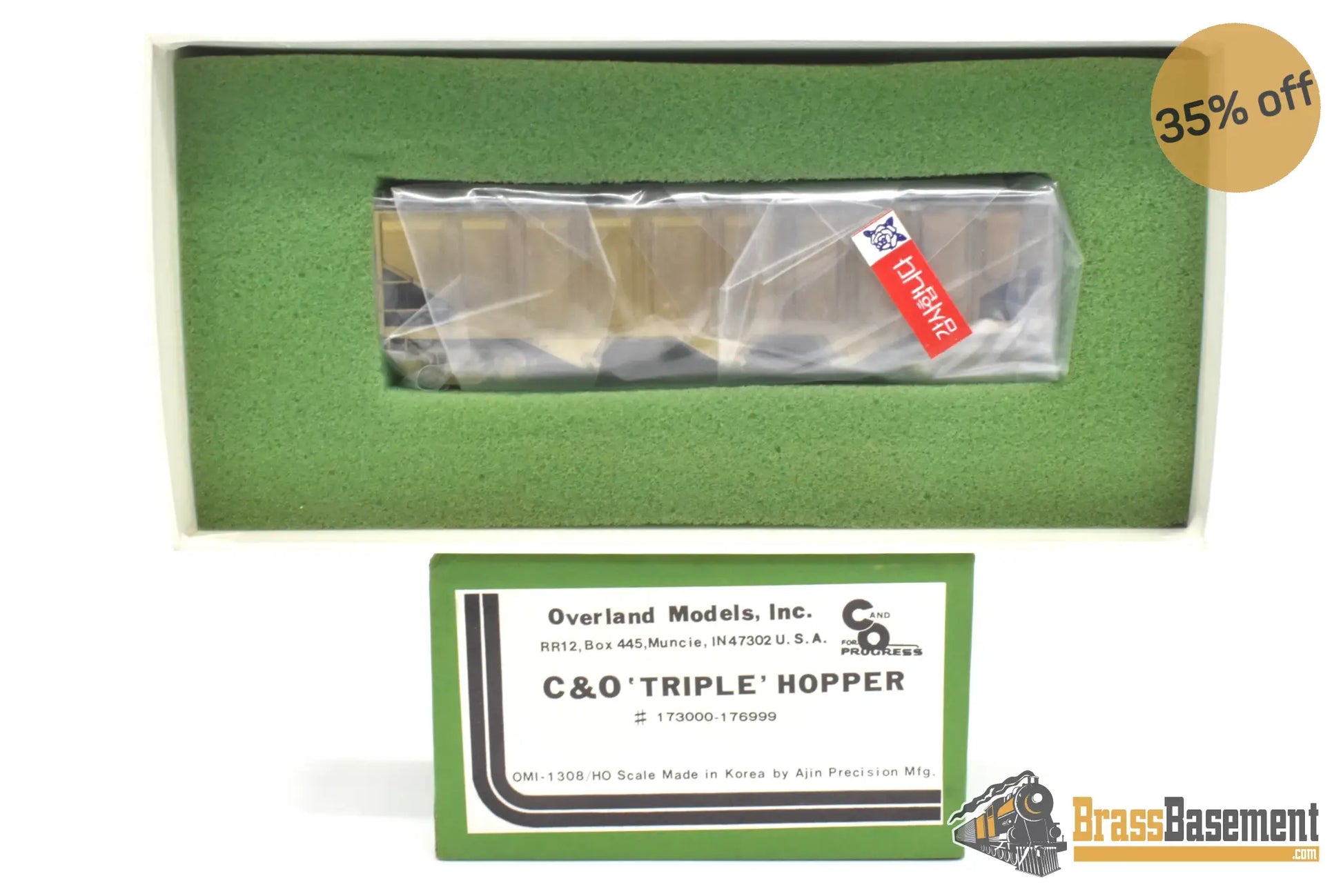 Ho Brass - Omi 1308 C&O Chesapeake & Ohio Triple Hopper Unpainted Freight