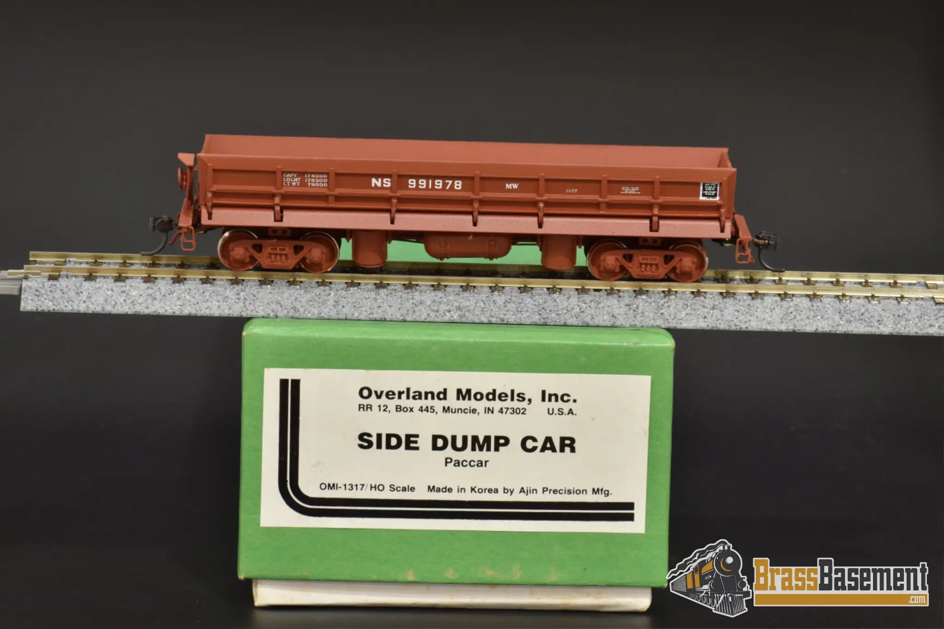 Ho Brass - Omi 1317 Norfolk Southern Mow Side Dump Car Pro Finished Freight