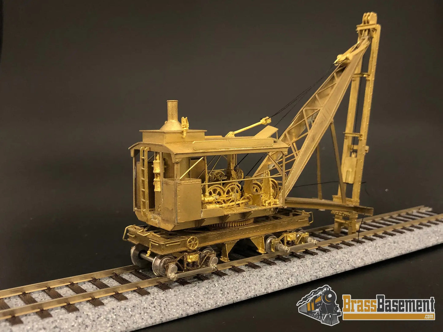 Ho Brass - A.h. Ditcher W/ Pile Driver And Shovel Attachment Mint Logging