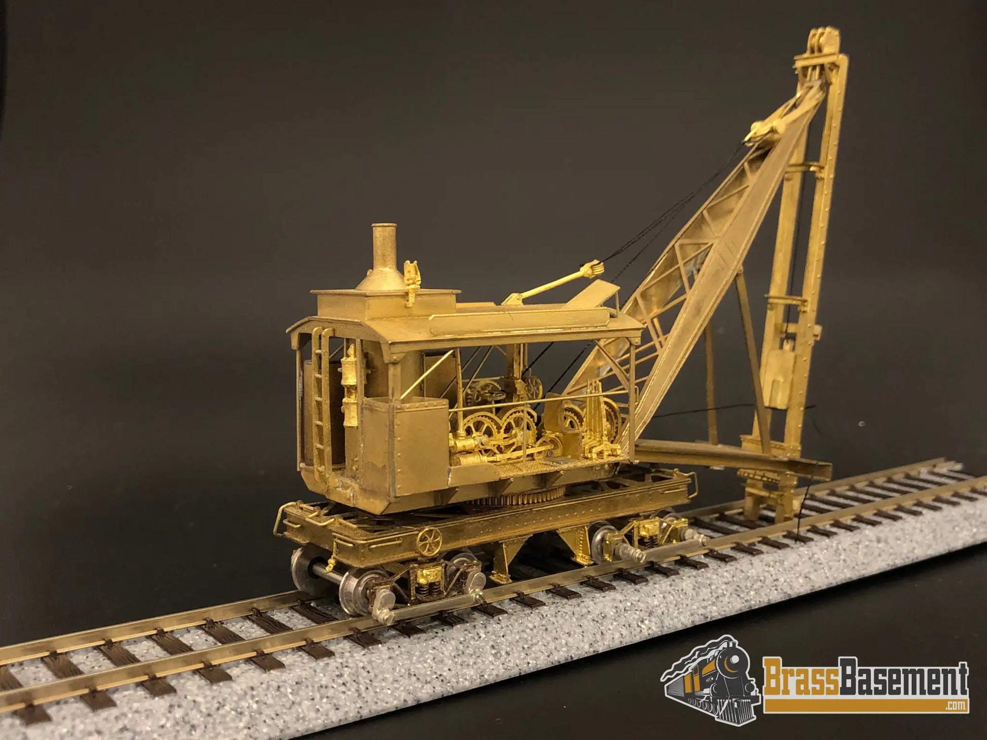 Ho Brass - A.h. Ditcher W/ Pile Driver And Shovel Attachment Mint Logging