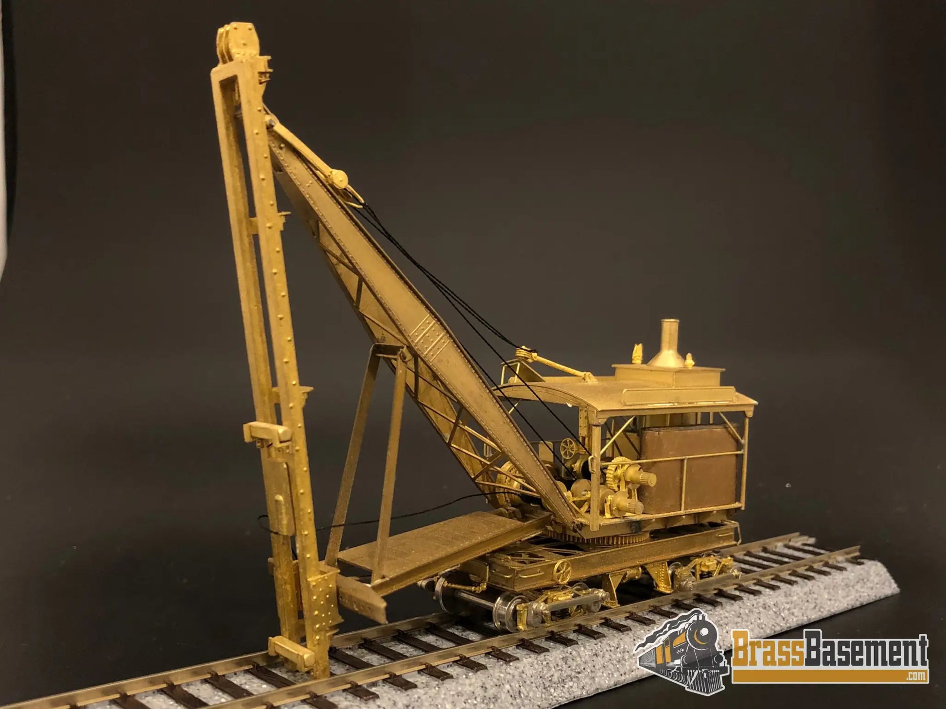 Ho Brass - A.h. Ditcher W/ Pile Driver And Shovel Attachment Mint Logging