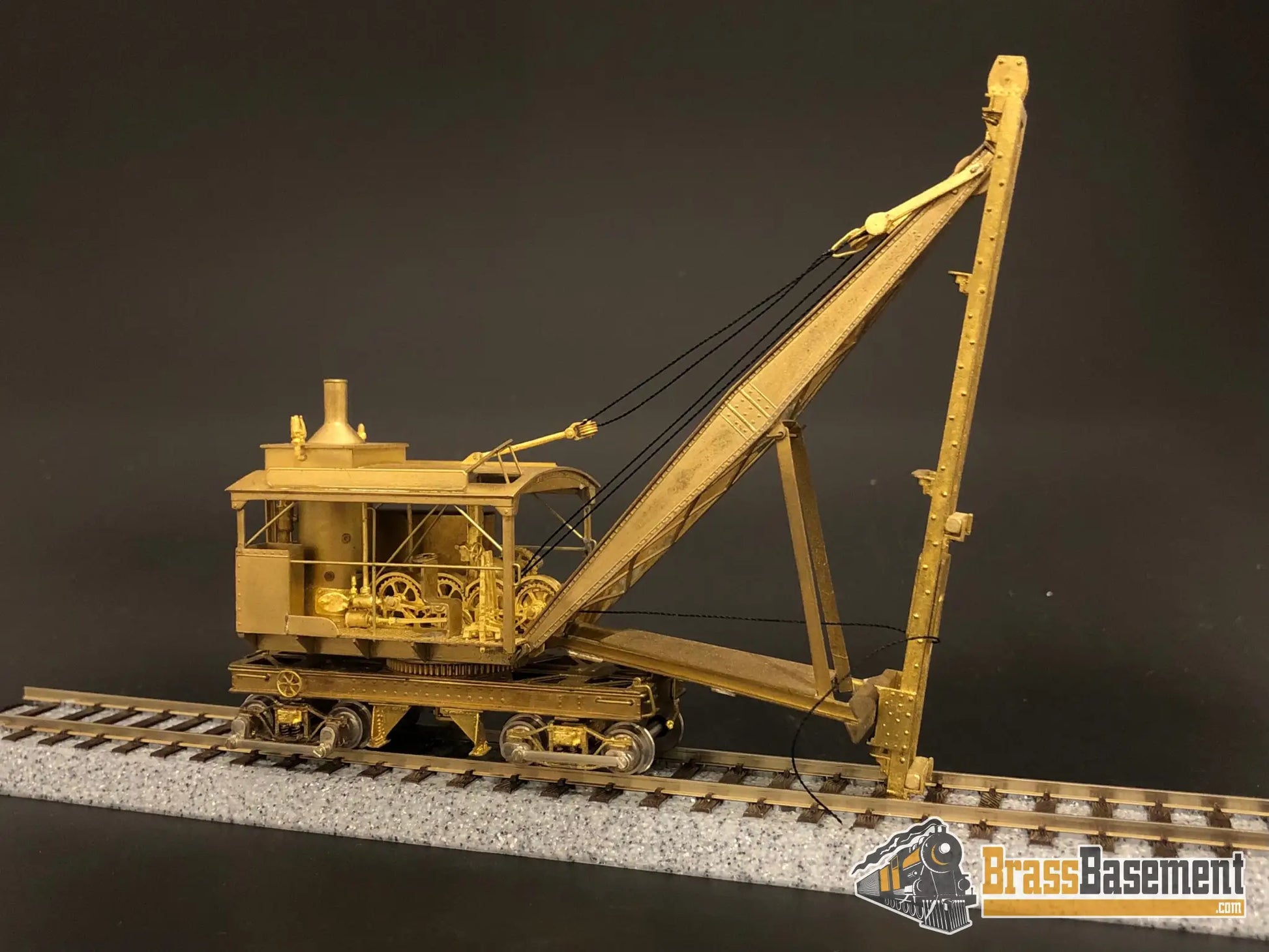 Ho Brass - A.h. Ditcher W/ Pile Driver And Shovel Attachment Mint Logging
