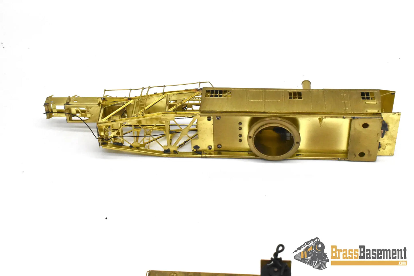 HO Brass – OMI 1327 – Union Pacific Straight-Underframe Pile Driver #03114 – Unpainted - Brass Maintenance-of-Way