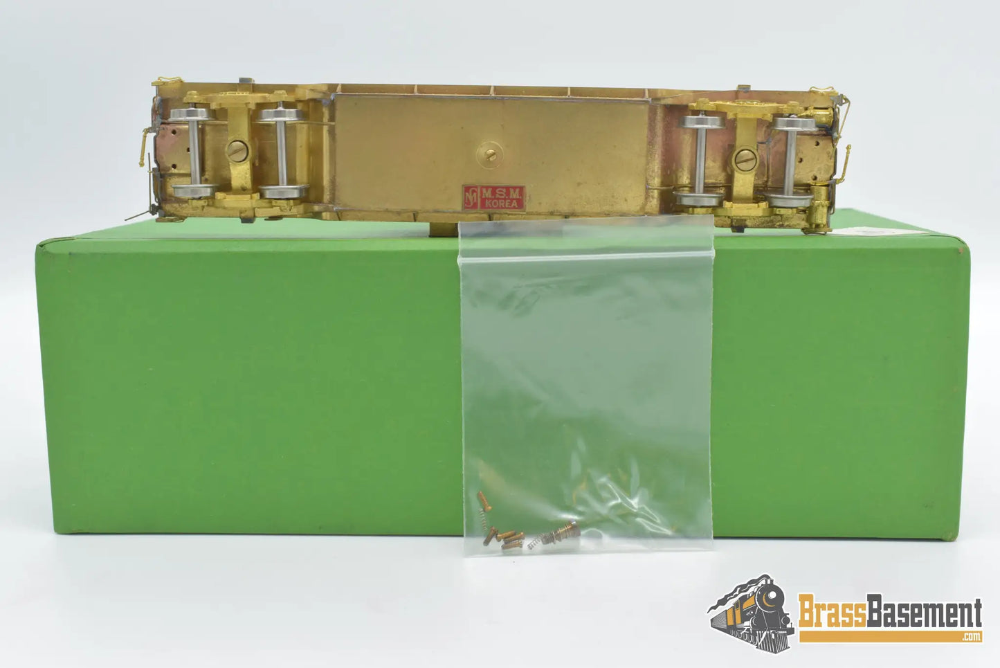 Ho Brass - Omi 1347 Center Flat Car W/ Transformer Load Unpainted Freight